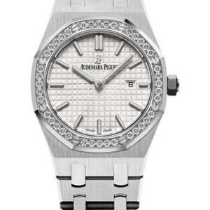 Audemars Piguet Ladies Collection Royal Oak Quartz Watch-Silver Dial 33mm-67651ST.ZZ.1261ST.01