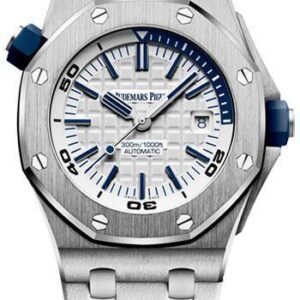Audemars Piguet Royal Oak Offshore Diver Watch-White Dial 42mm-15710ST.OO.A010CA.01