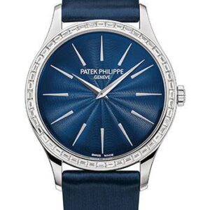 Patek Philippe 33mm Ladies' Calatrava Watch Blue Dial 4897/300G