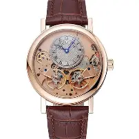 Breguet Tradition Silver & Grey Dial Brown 40 MM Watch for Men